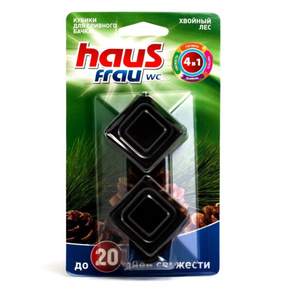 Чистящий кубик для унитазов Haus Frau "Хвойный лес" 40  г (2 шт)